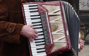 Domina el acordeón un profesional